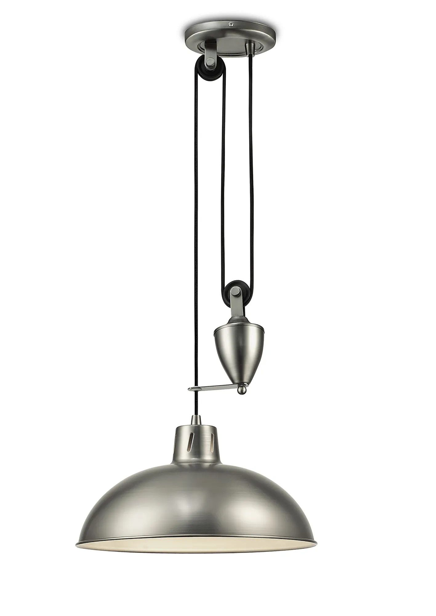 D0150  Wellington Pulley System Pendant 1 Light Antique Nickel